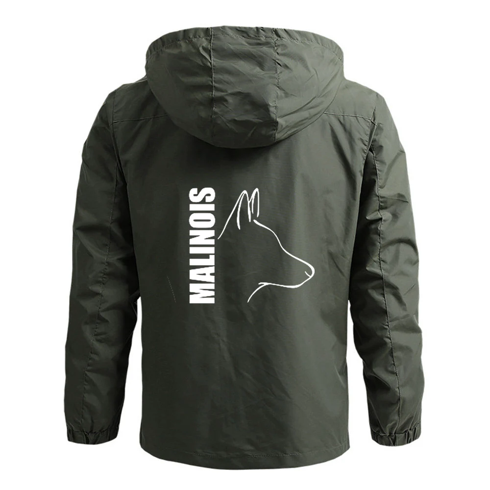 Silly Dog Belgian Malinois 2023 Men’s New Autumn Winter Coats Jackets High Quality Waterproof Hooded Casual Windbreaker Clothes