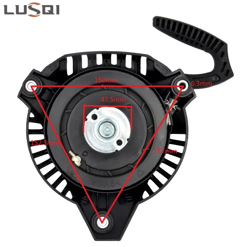 Imagem -02 - Lusqi Recoil Puxar Starter Gasolina Cortador de Grama Conjunto Grasss Trimmer Peças da Máquina Motor para Fuxtec Fx-rm163 Scheppach Mp9942
