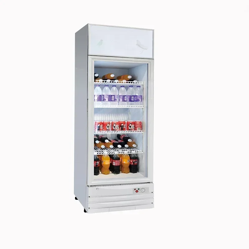 

208L commercial refrigerator display case vertical refrigerator display glass door fridge