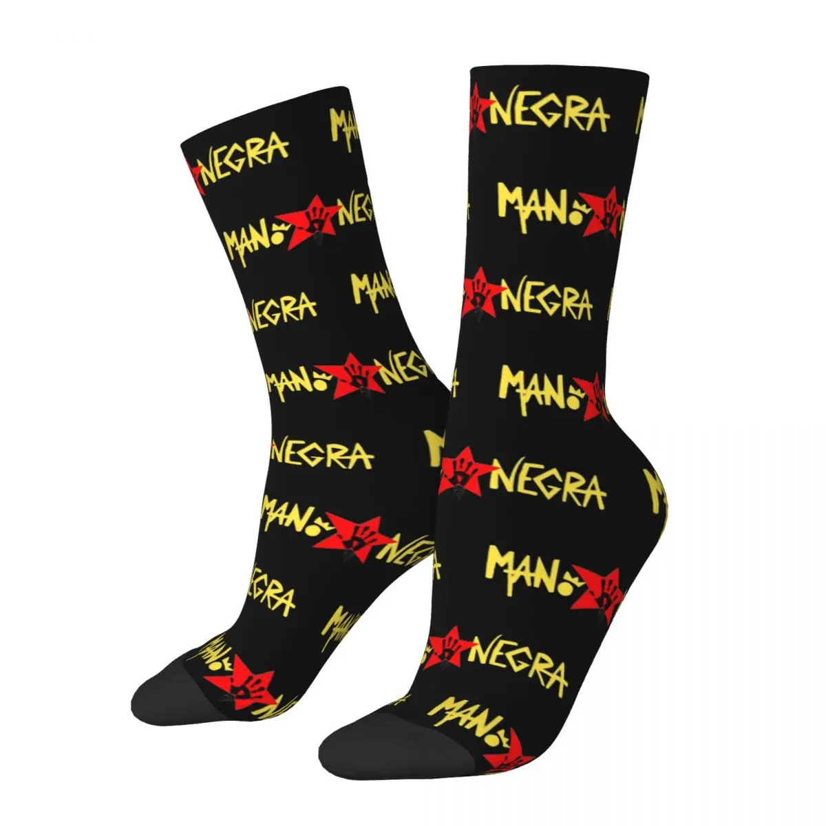 Colorful Mano Negra French Rock Band Basketball Socks Polyester Long Socks for Unisex Sweat Absorbing