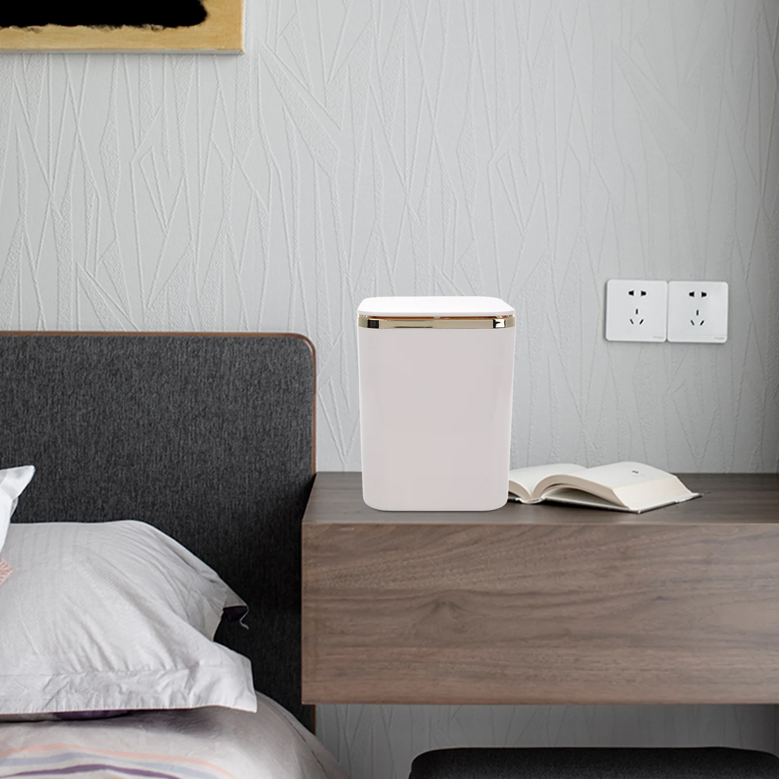 

Mini Desktop Can 0.5L Small Plastic Garbage Bin For Plastic Waste Container Home Office Countertop Tabletop Use Waste Holder