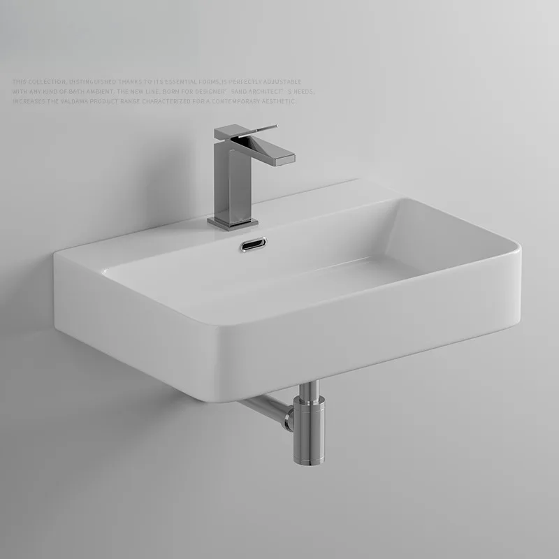 Toilet Bathroom Square integrated countertop wall-mounted basin Hotel restaurant Toilet, ceramic, hanging