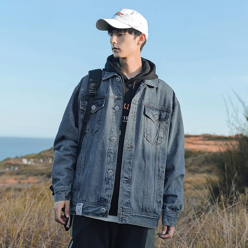 

Autumn loose denim jacket casual work jacket denim jacket men clothing