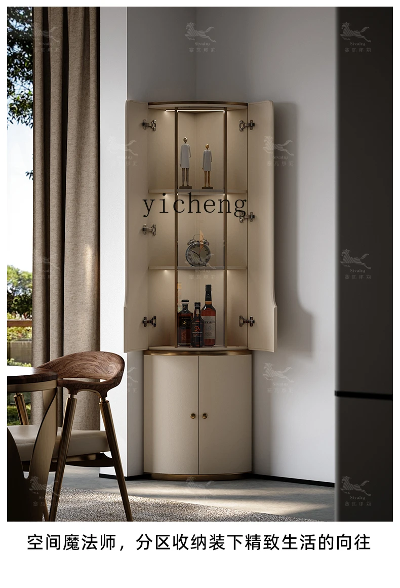 CL Modern Light Luxury Villa Living Room High-end Corner Storage Corner Decorative Cabinet