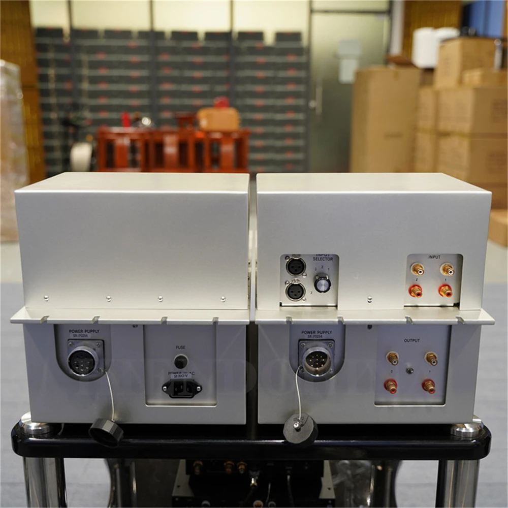 Linha de cópia magnética WE-44 + WE-20B/(LM-44/LM-20B chamada por linha magnética) pré-amplificador de tubo de vácuo fonte de alimentação dividida