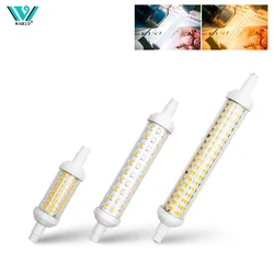 LED 램프 R7S 6W 9W 12W SMD 2835, R7s 옥수수 전구, AC 220V 에너지 절약 세라믹 튜브, 할로겐 조명 교체, 78mm 118mm 135mm