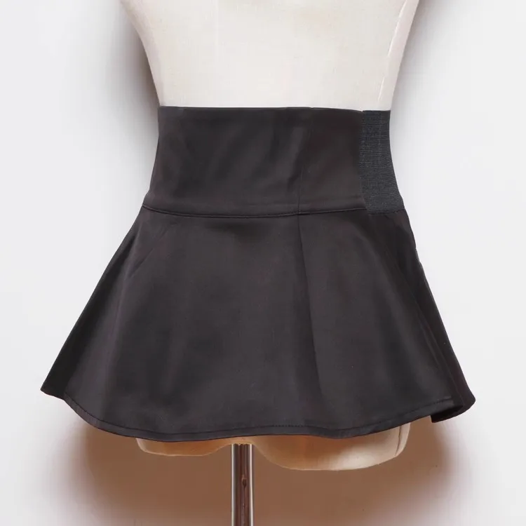 Damesmode Zwarte Stof Elastisch Korset Vrouwelijke Buikband Jas Tailleband Jurk Decration Brede Riem J052