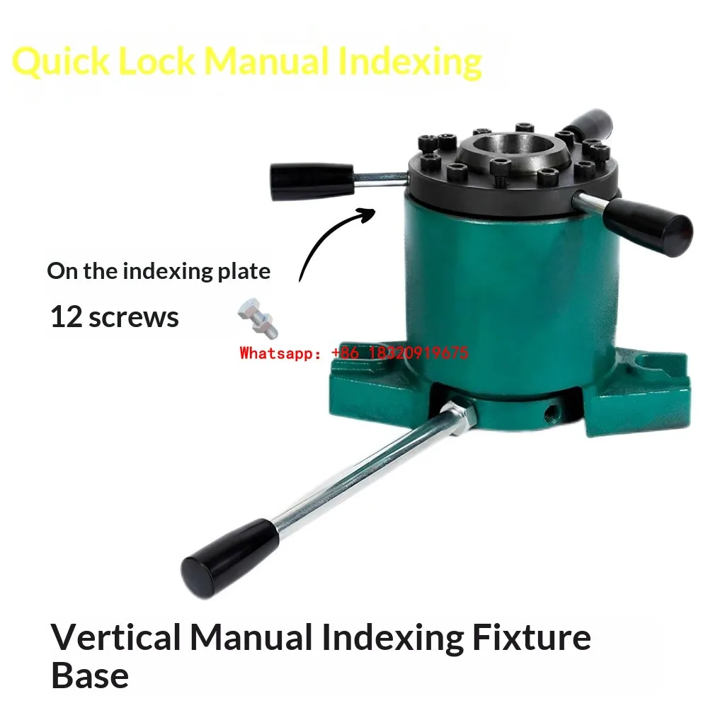 Cyclmotion CNC Vertical Indexing Chuck Base for Quick-Clamping Fixture Model 15/20/25 Manual Fixture Drilling Milling Machine