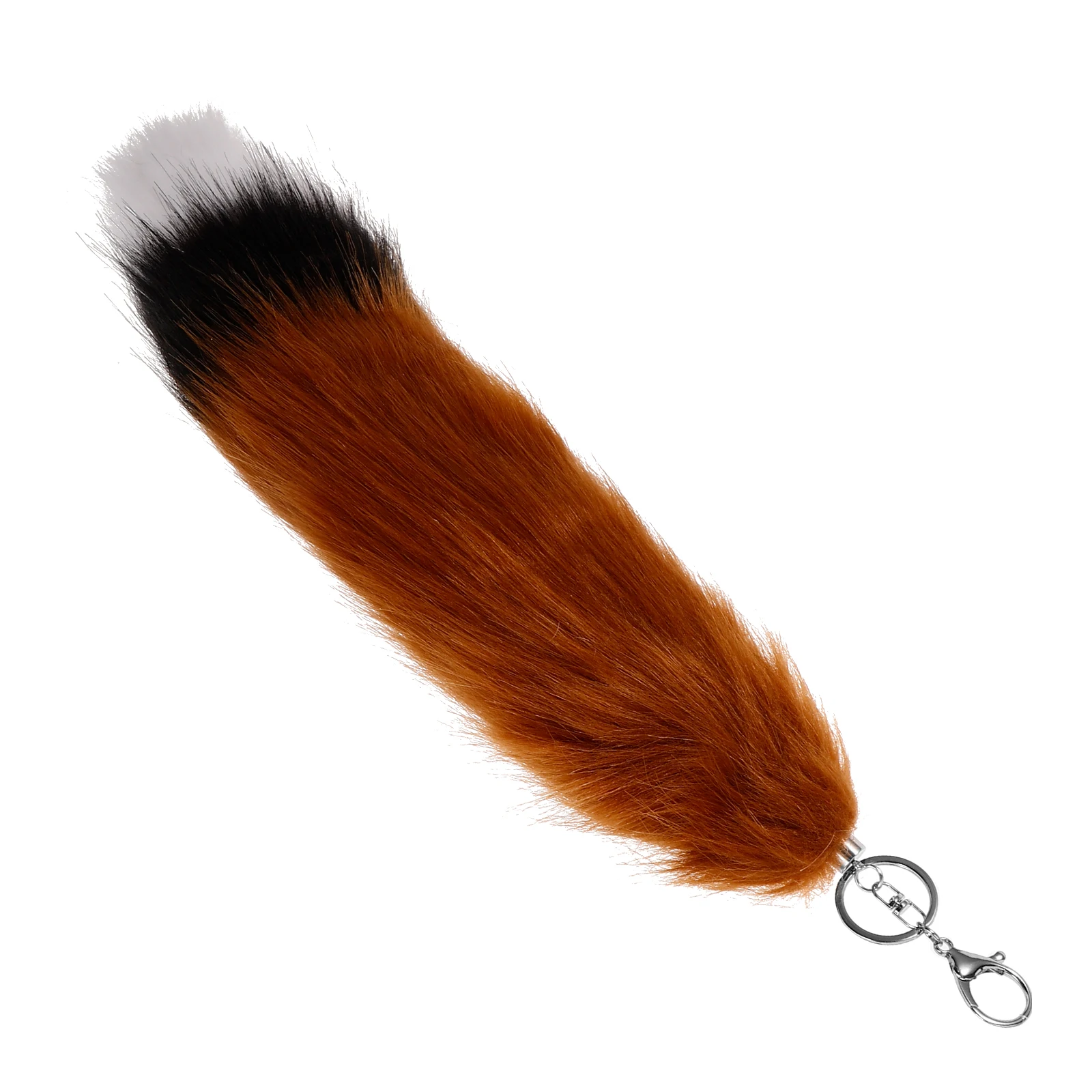 

Artificial Gradient Fox Tail Keychain 40cm Pendant Women Car Keys Bag Charm Decorative Accessories Backpack Charms