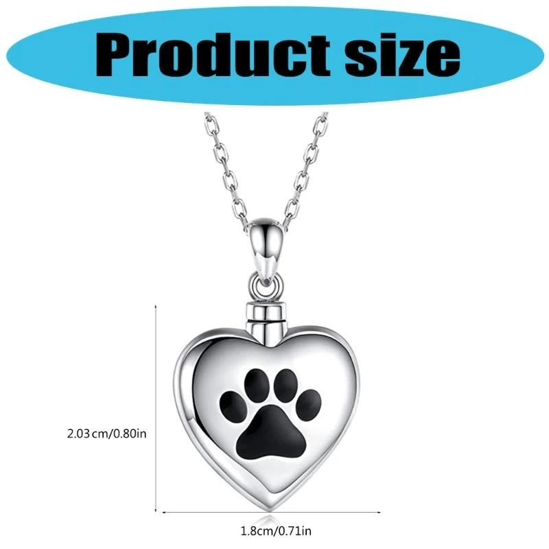Heart Urn Necklace Set Ashes Mementoes Pet Pendants Pet Memorials Lockets - view 4
