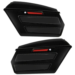 Motorcycle Black Hard Chopped Performance Saddlebag Bags For Harley Touring Road King Road Glide Street Glide 2014-2023
