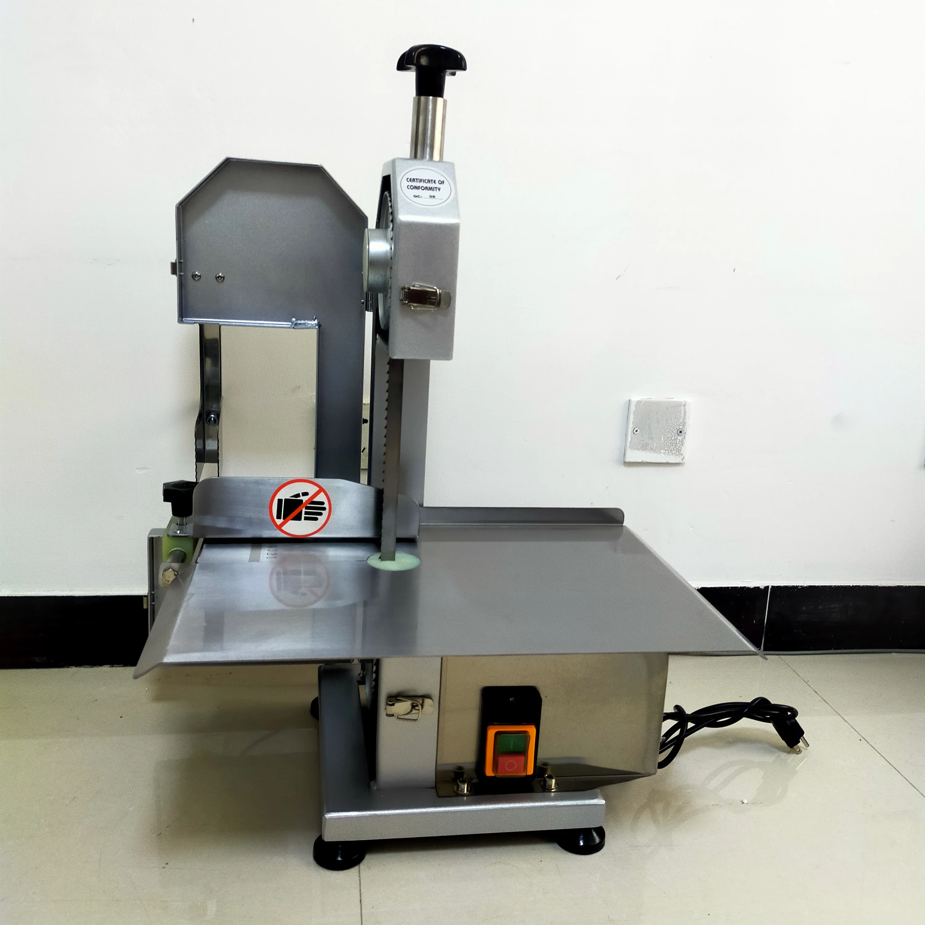 

Commercial desktop electric meat saw machine stainless steel frozen meat cutting machine for restaurants and meat shops