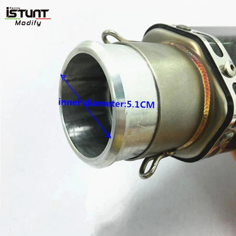 High Quality 60mm Change to 51mm Universal Motorcycle Exhaust Adapter Steel Convertor Adapter Reducer Connector Pipe Tube Race