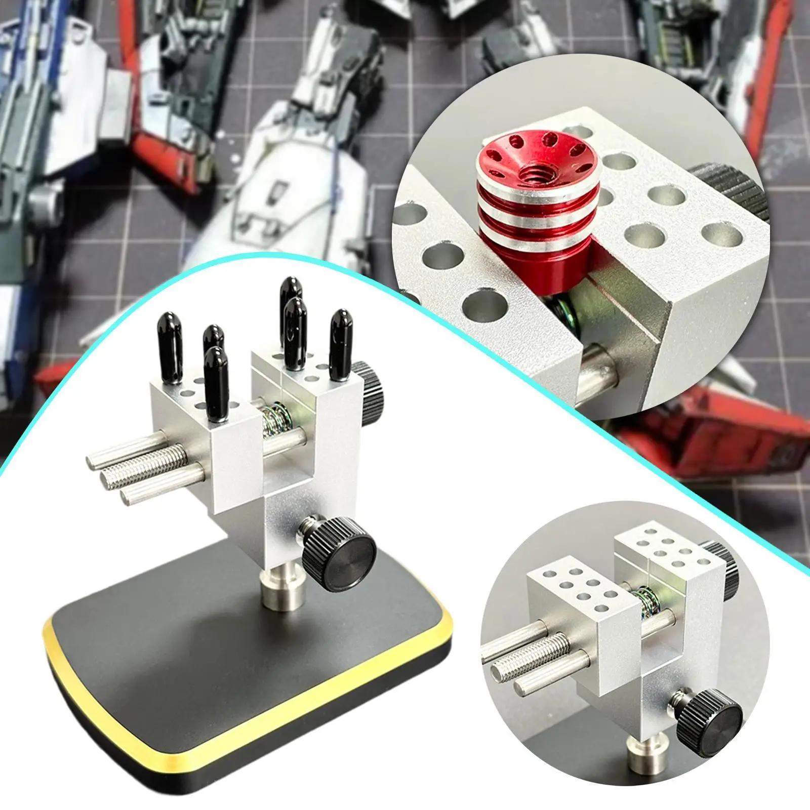 Mini Bench Vise Rotating Table Clamp Small Workbench Tool for Electronics Repair and Hobby Crafts Home Use