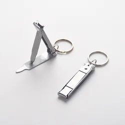 5 IN 1 Stainless Steel Ultra-thin Foldable Hand Toe Nail Clippers Cutter Trimmer Manicure Scissors With Free Nail File With Ring