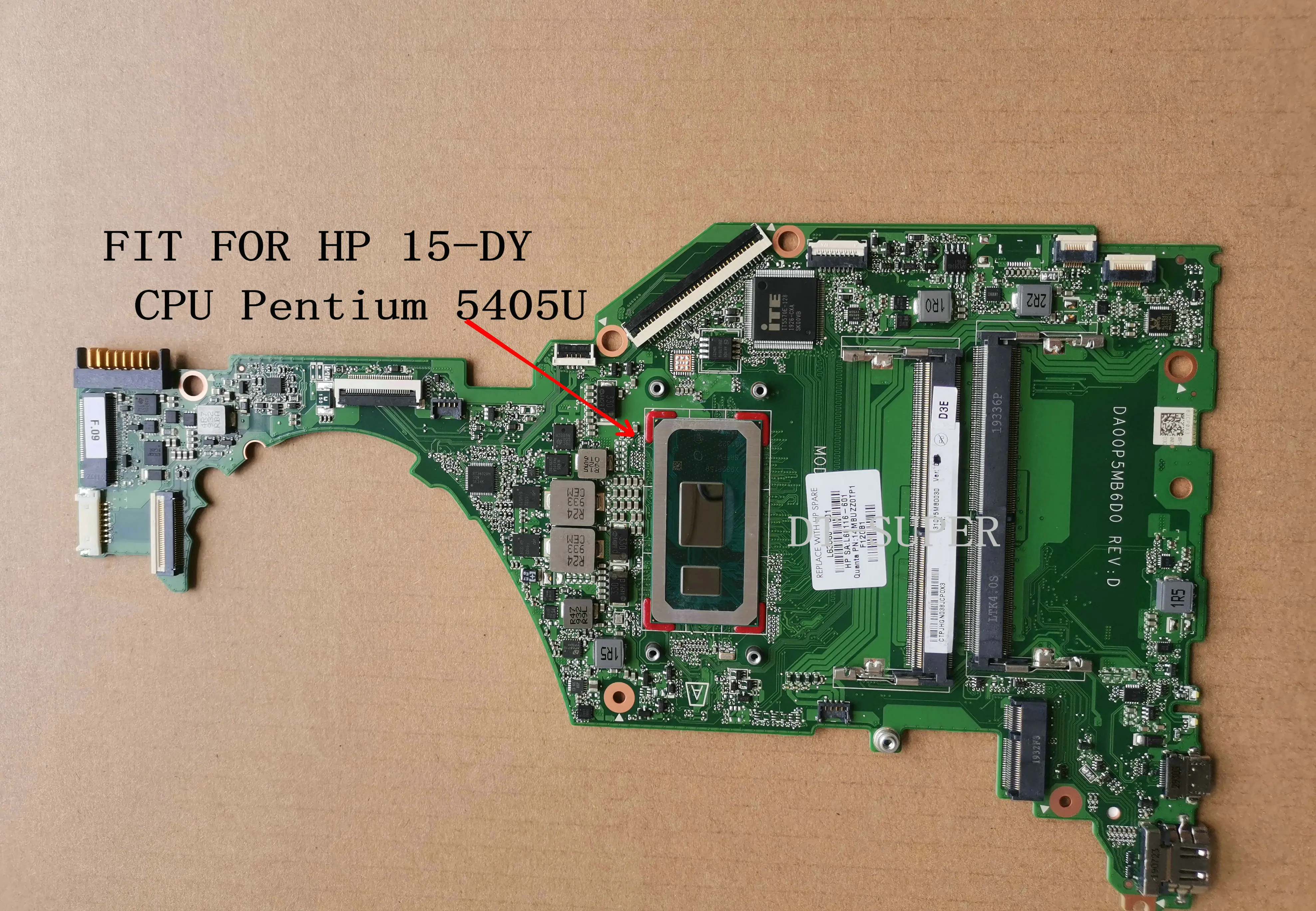 FAST SHIPPING  DA00P5MB6D0 LAPTOP MOTHERBOARD FOR HP 15-DY MAINBOARD CPU Pentium 5405U / 4417U TESTED OK