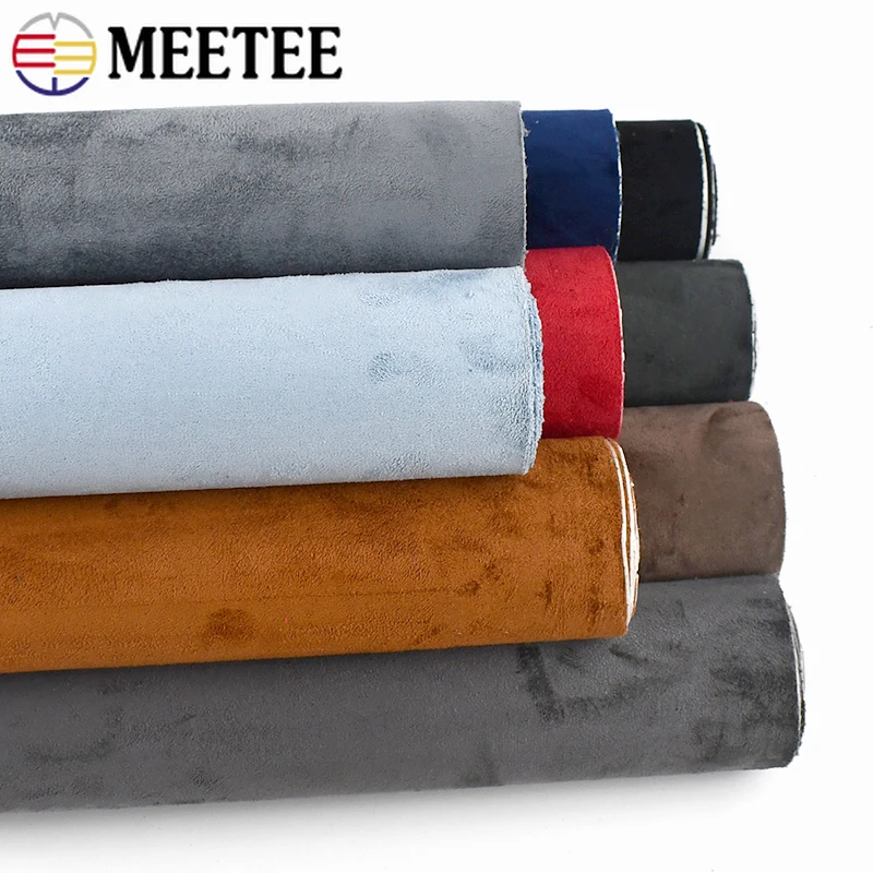 Meetee 20*70/50*143cm Suede Self-adhesive Fabric Repair Patch Adhesive Synthetic Leather Cloth DIY Car Interior Door Decoration