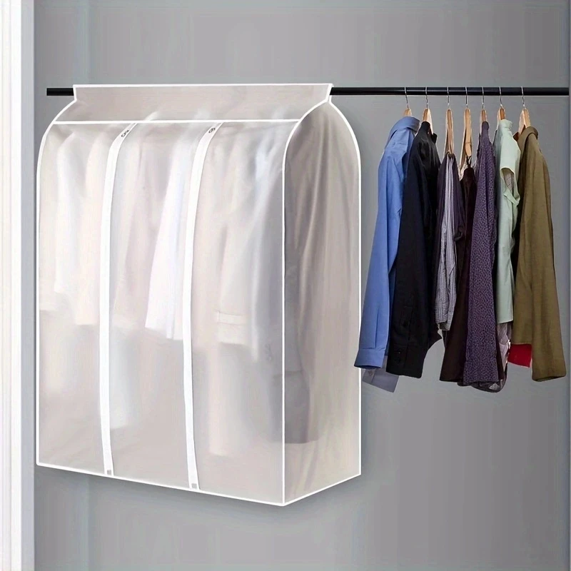 Large Clothes Dust Cover, Garment Suit Dress Coat Dustproof Clothes Protector, Hanging Organizer