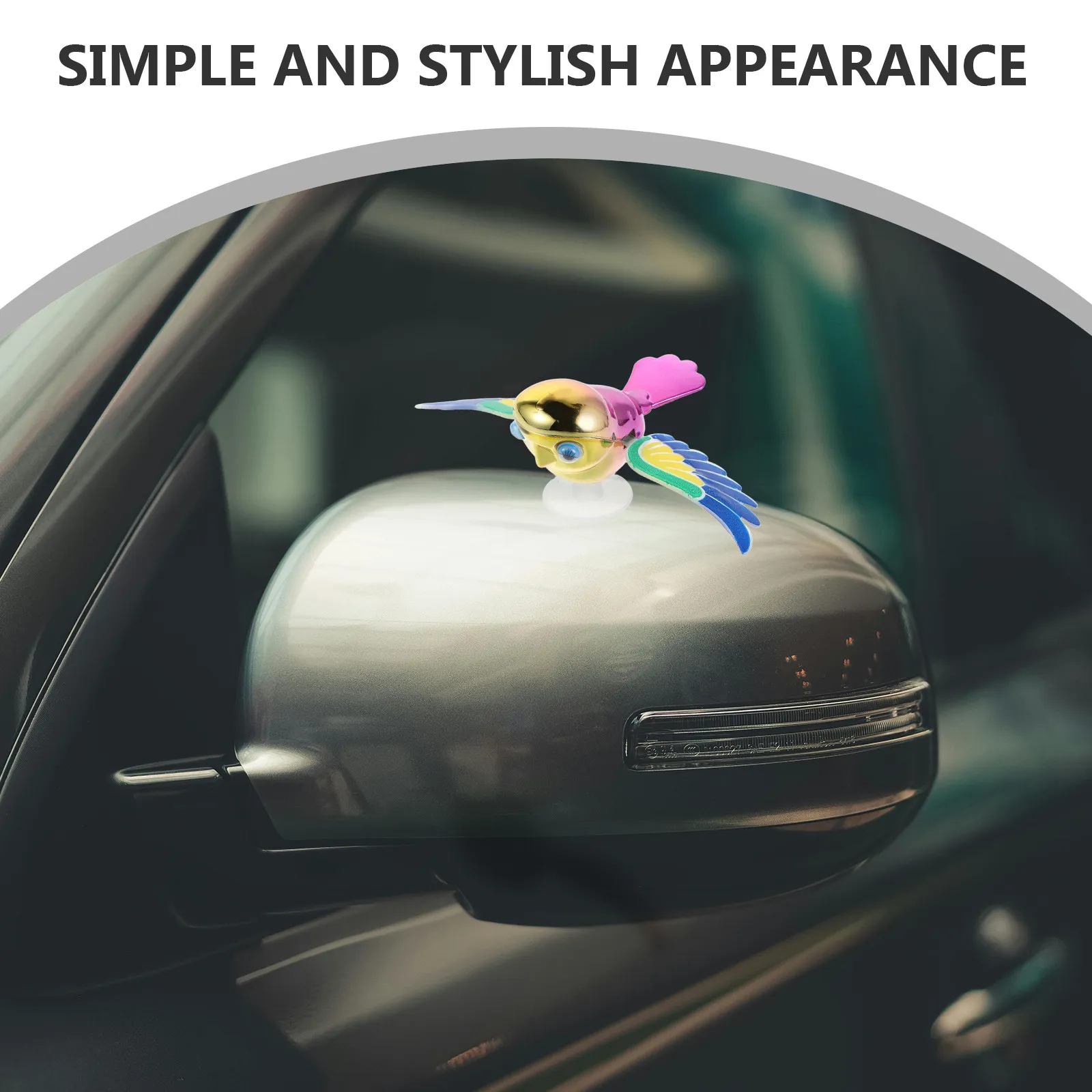 

4Pcs Bird-Themed Car Mirror Accessories Wind-Activated Fluttering Wings Auto Dashboard Decoration for Vehicles Helmets Scooters
