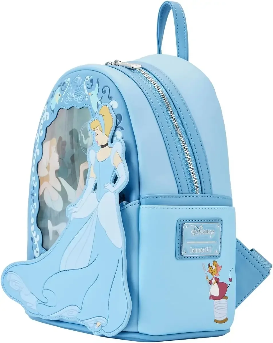 Beauty and The Beast Belle Lenticular Mini Backpack Villains Evil Queen Apple Womens Double Strap Shoulder Bag Purse