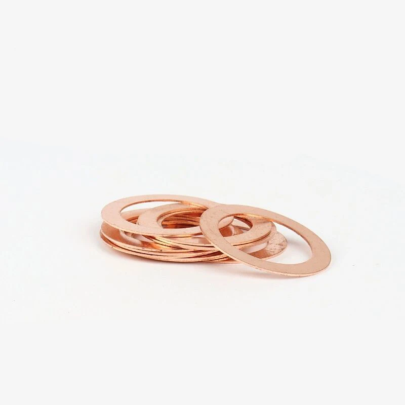 Copper Flat Washer M3-M15  0.1 0.2 0.3mm thick Seal Gasket inner diameter Sealing Ring Thin Sheet T3 Red copper washer