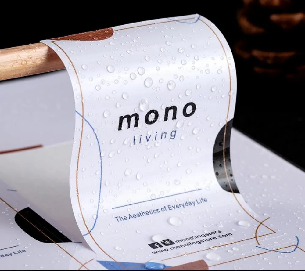 Custom PVC waterproof self-adhesive paper, custom advertising labels and brand logo printing