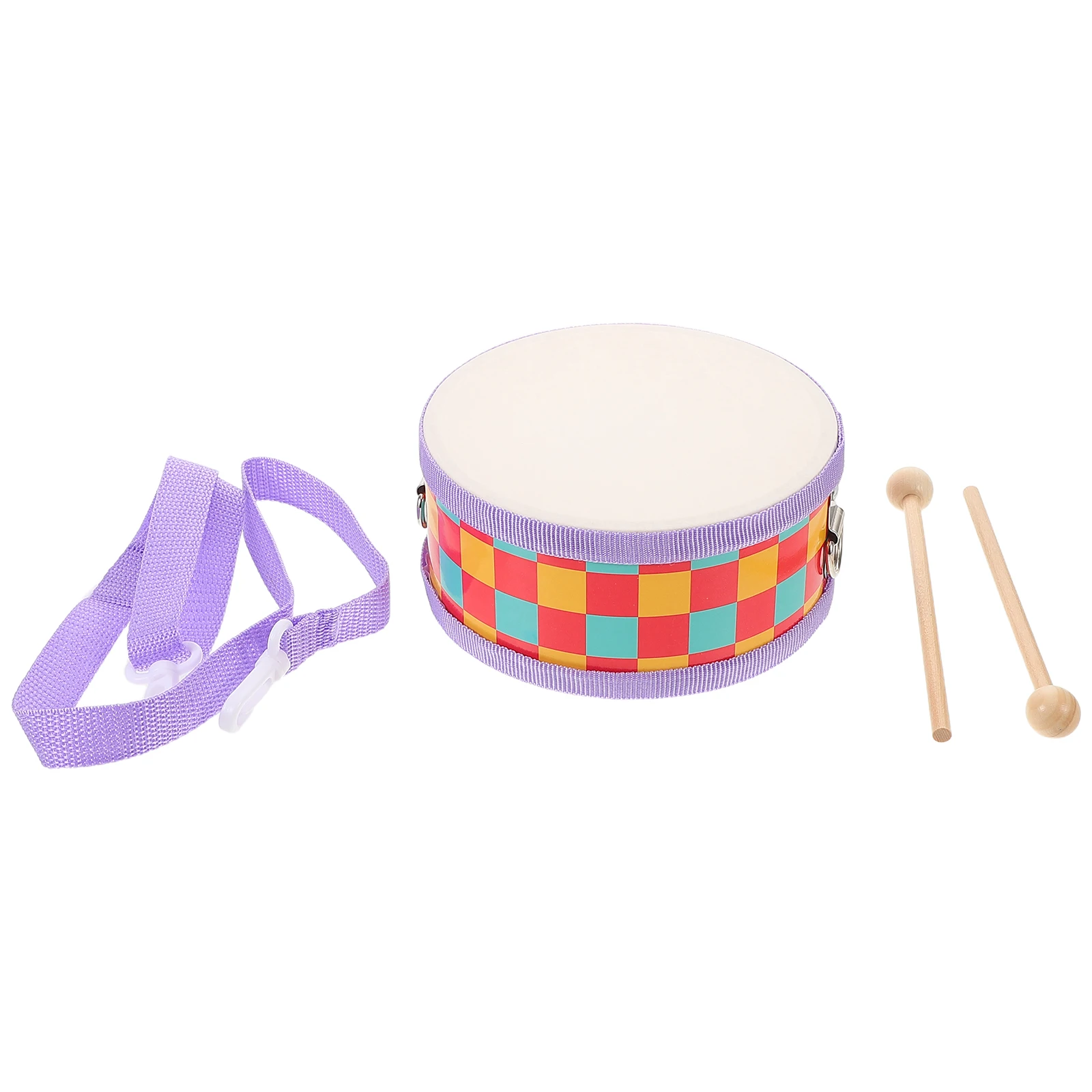 Kinder-Schlagzeug-Set, verstellbarer Riemen, doppelseitiges Holz-Percussion-pädagogisches Musikinstrument für Kleinkinder und Kinder