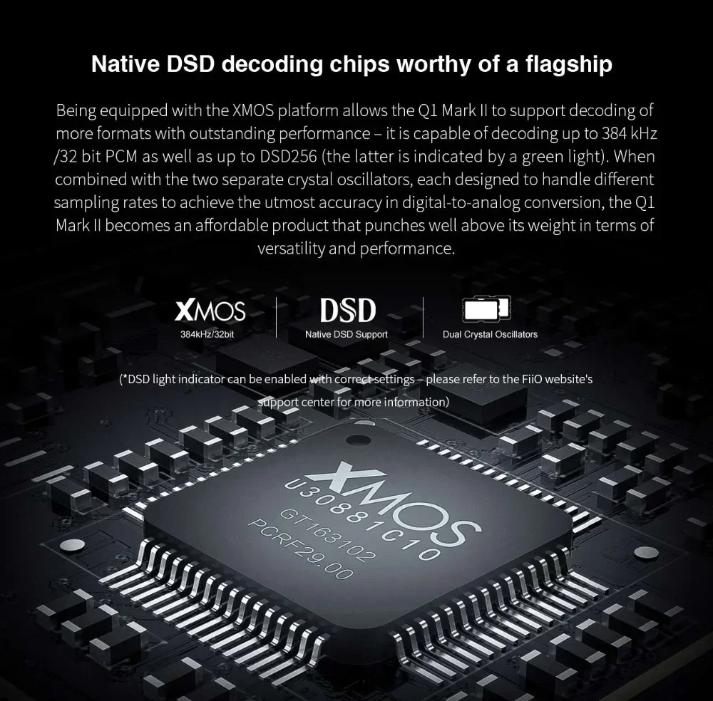 فييو الجديد Q1 Mark II/ FQ1222 مضخم صوت عالي الدقة DAC DSD مضخم ضوت سماعات الأذن XMOS 384 كيلو هرتز/32 بت لهاتف Iphone /iPad/PC AK4452 Q1II #6
