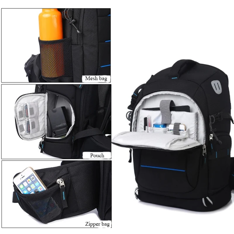 Large Capacity Camera Backpack Photography Backpack Universal Waterproof Travel Camera Backpack Suitable for Canon/Nikon/Sony