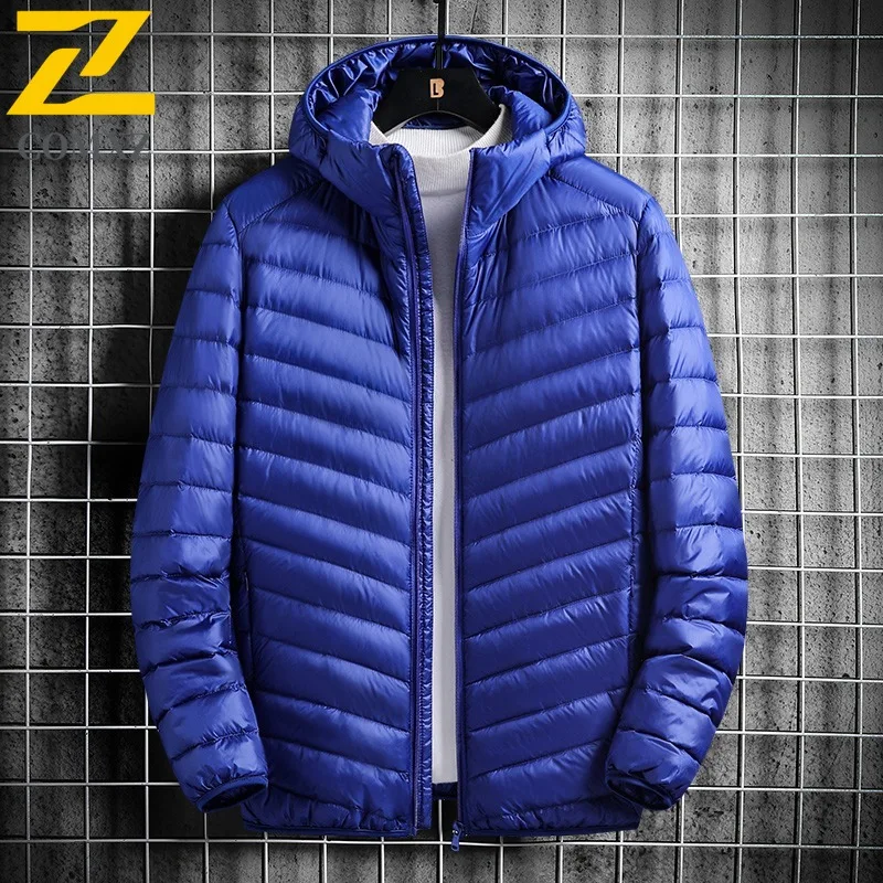 

COMXZ ультра легкий мужской пуховик премиум-класса, стильная морозостойкая парка для треккинга, удобное зимнее пуховое пальто с капюшоном для отдыха