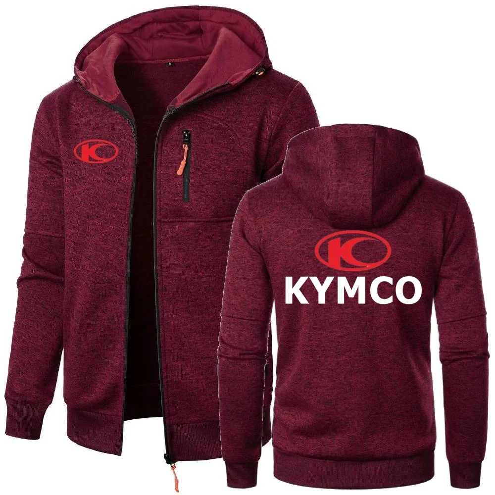Popular moletom jaquetas kymco masculino com capuz outerwear outono inverno diário deslocamento agasalho casaco acampamento esportes zip hoodies