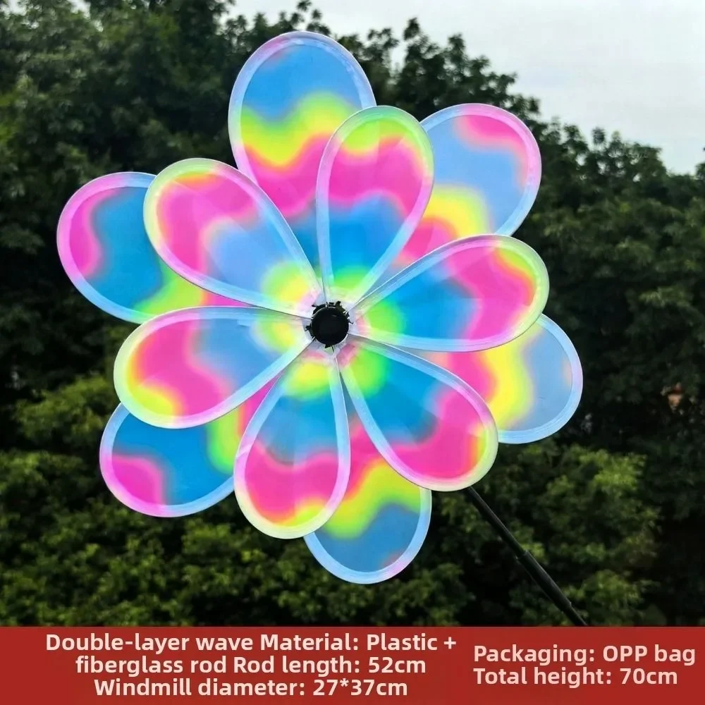 Multistyles Sunflower Windmill PVC Diameter 28~38cm Rotating Sunflower Garden Yard Wind Spinner Outdoor Party Picnic Decor