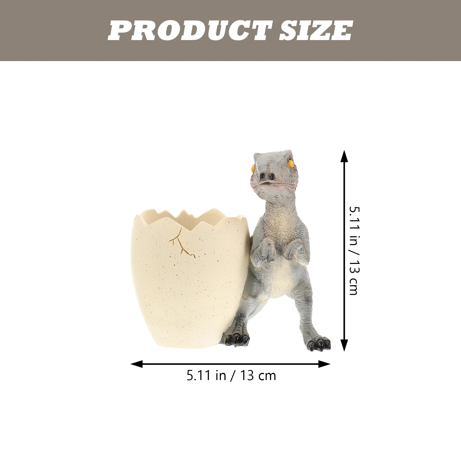 حامل أقلام ديناصور قوي من الراتنج على شكل بيضة، منظم سطح المكتب للاستخدام المنزلي والمدرسة والمكتب #2