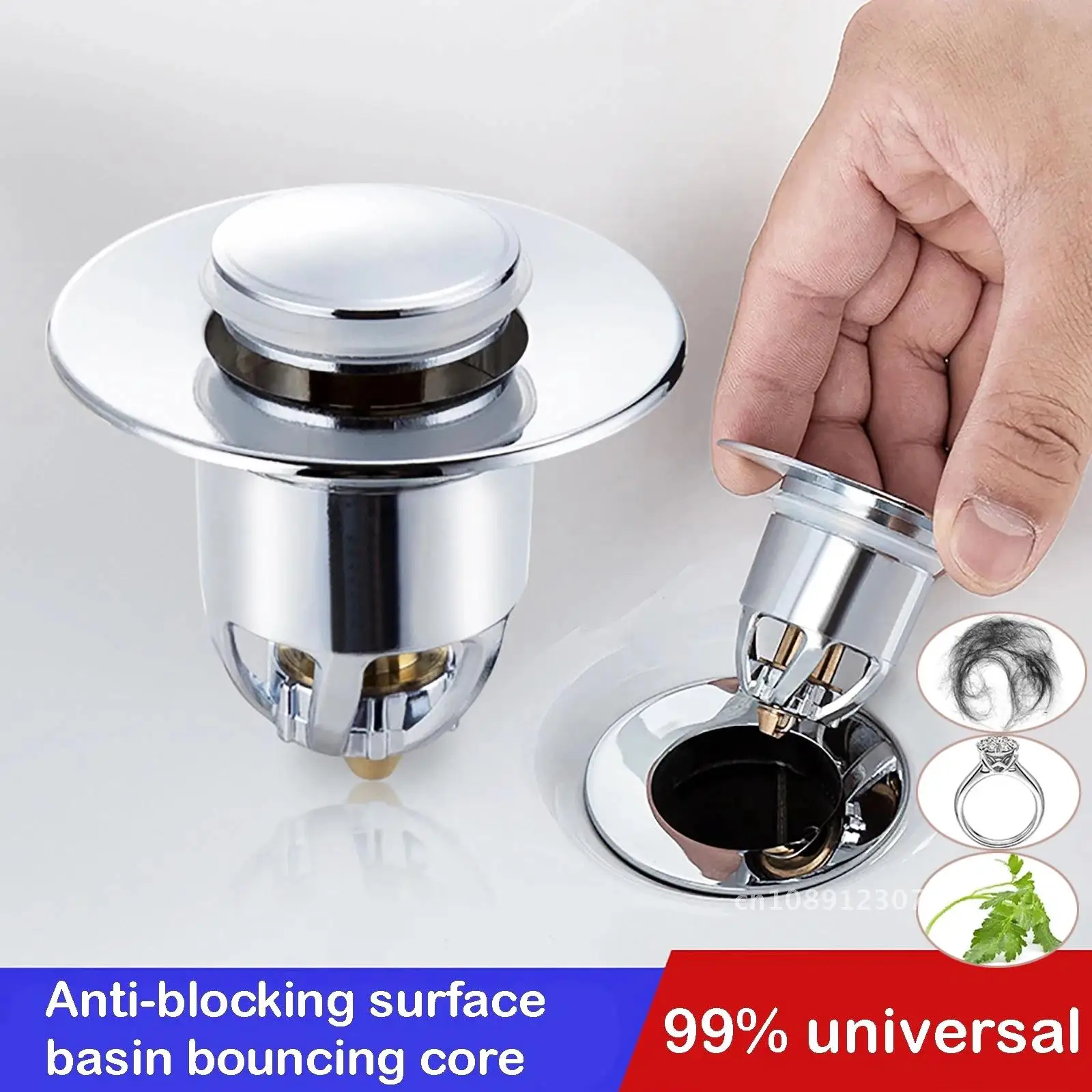 

Universal Bounce Core Basin Pop-up Drain Filter Shower Sink Strainer Plug Hair Catcher Bath Stopper Kitchen Accessories