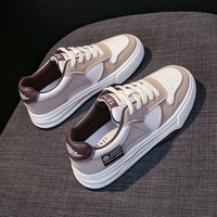 Thick soled casual board shoes for women in Spring and Autumn 2025, new niche and versatile height increasing board shoes