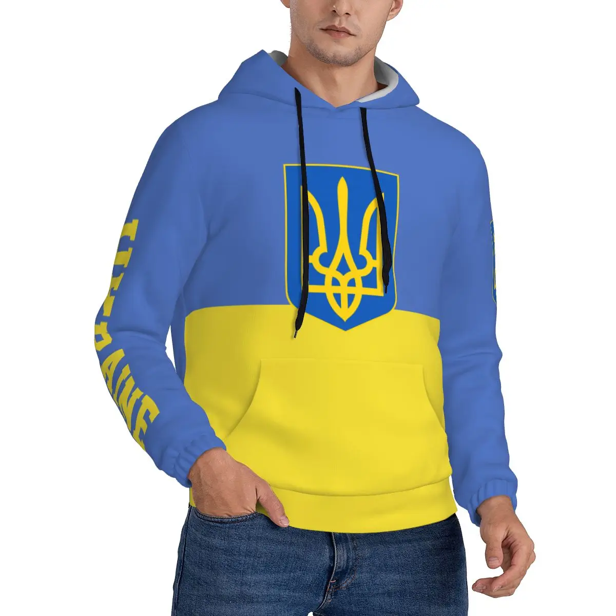 UKRAINE 3D Country Flag Print Custom Name Number Men Soccer Sweatshirt Women Hip Hop Streetwear Tracksuit Clothing