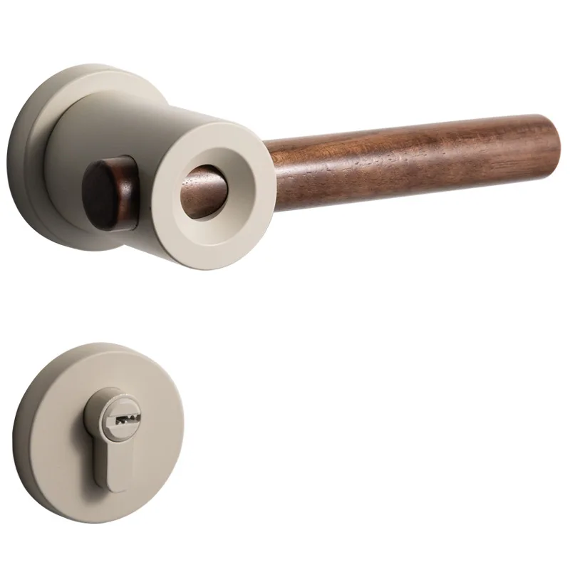 

Indoor Chinese magnetic silent room, door lock household universal type, split wooden door handle