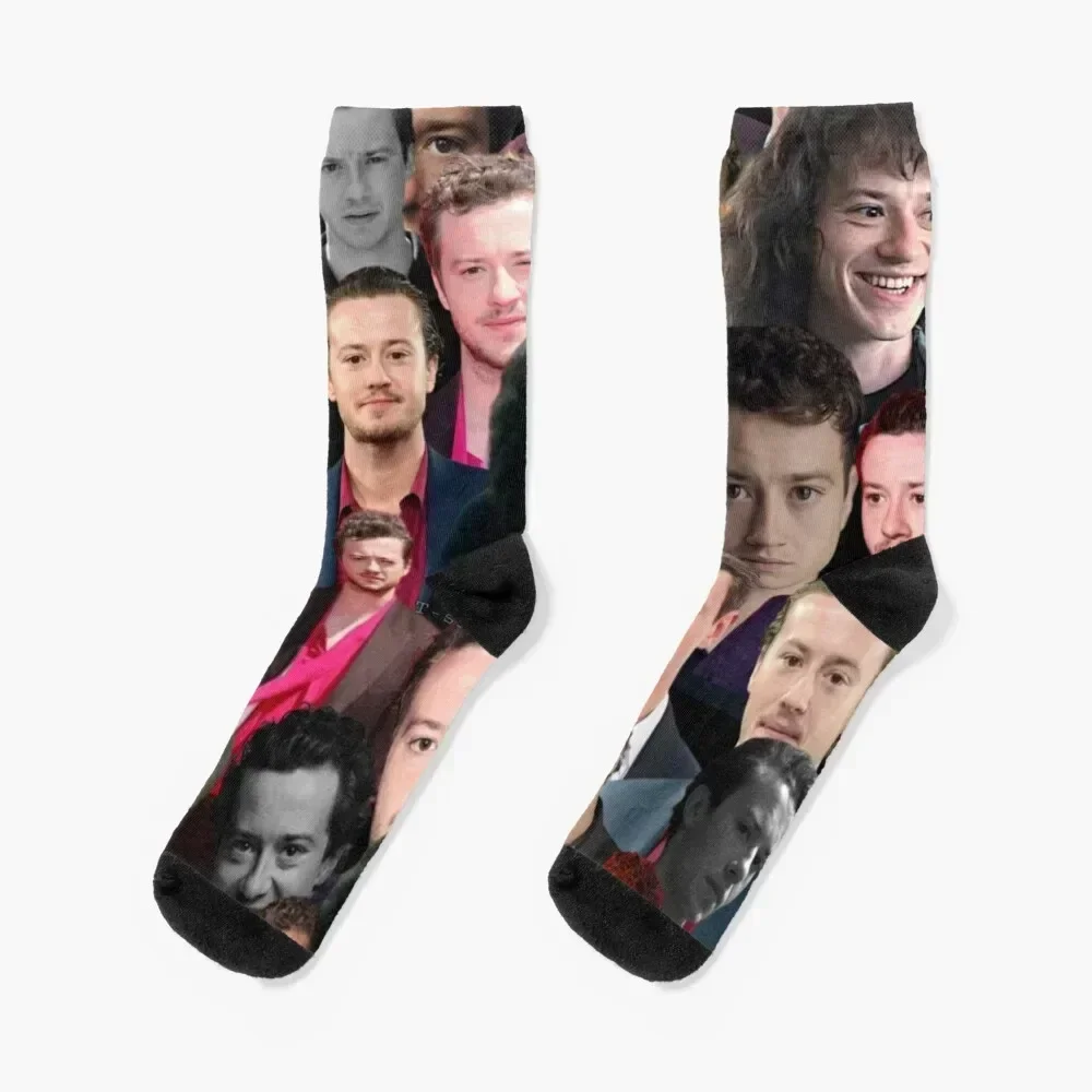 

Joseph Quinn Photo Collage Socks bright garter heated Heating sock men cotton high quality Socks Women Men's