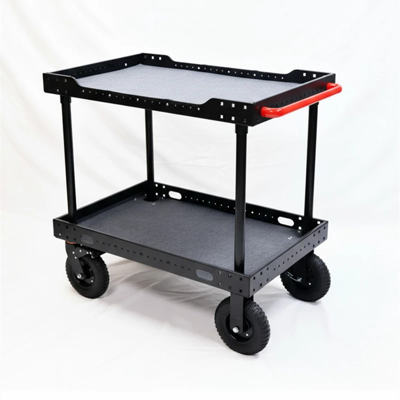Load-bearing foldable car-mounted outdoor live streaming cart photography cart director cart 8-inch wheels