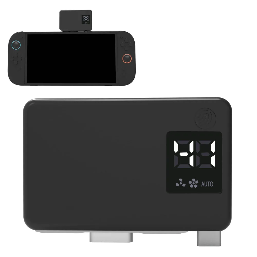

Cooling Fan for SWITCH 2 with Smart Auto Speed Control Manual Adjustment Touch Display Turbo Heat Dissipation USB C Plug In