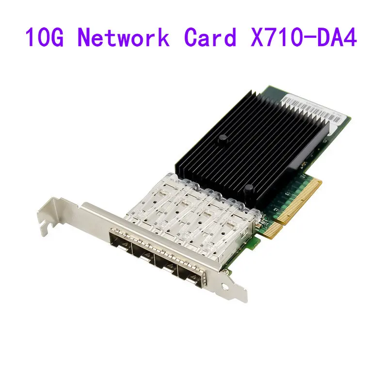 

10G Network Card X710-DA4 Quad SFP+ PCI Express x4 4-Port 10Gigabit Ethernet Converged Network Card Server Adapter Intel X710