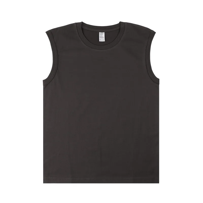 Ala Rising | L2438 Effen Katoenen Vest Met Ronde Hals Voor Dames En Heren Eenvoudige Casual Stijl Losse Tops