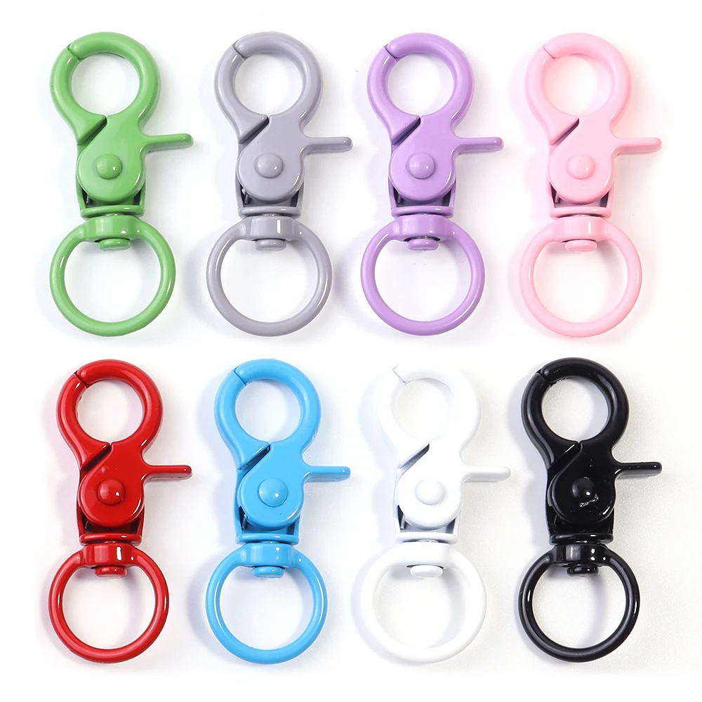 5 قطعة/الوحدة الملونة قطب مشبك قفل السنانير المفاتيح سبليت حلقة رئيسية موصل لحقيبة مفتاح سلسلة DIY بها بنفسك مستلزمات صناعة المجوهرات #1