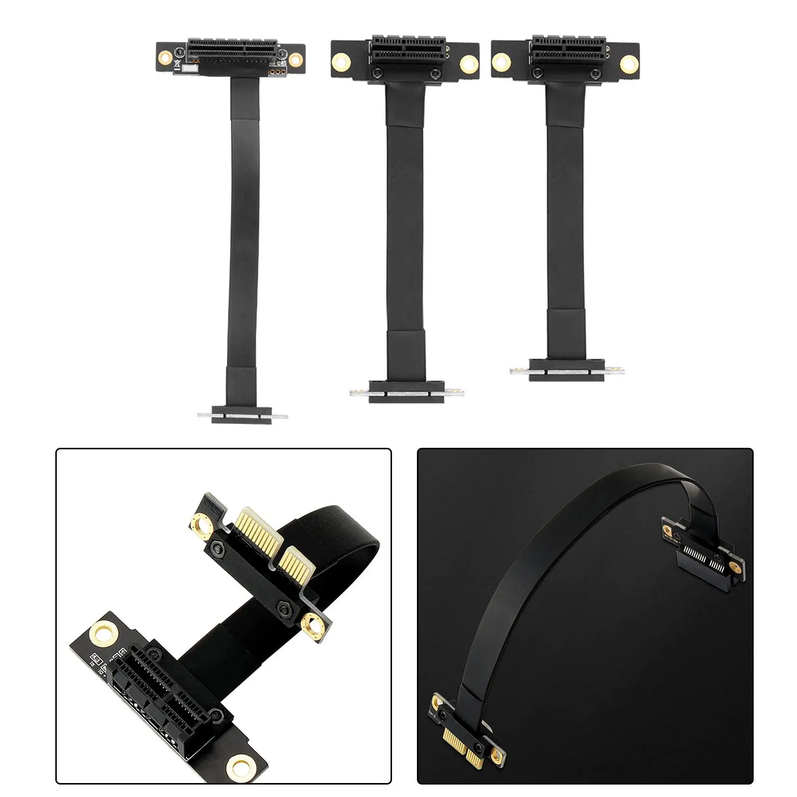 90 Degree Extension Cable, x1 to x1 x4 - Card for Motherboard ,Extender image 3