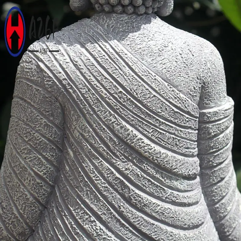 A26F-Vintage Garden Buddha Statue Indoor Outdoor Garden Zen Buddhism Figurine Sculpture Home Office Store Decor Ornament