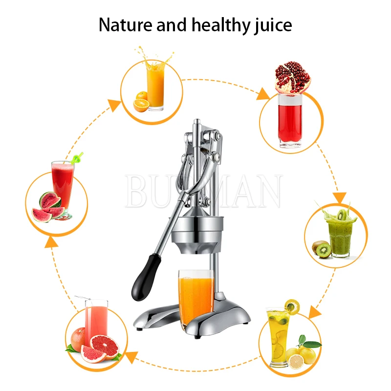 Prensa manual espremedor de frutas cítricas profissional espremedor de frutas cítricas máquina espremedor de limão de aço inoxidável