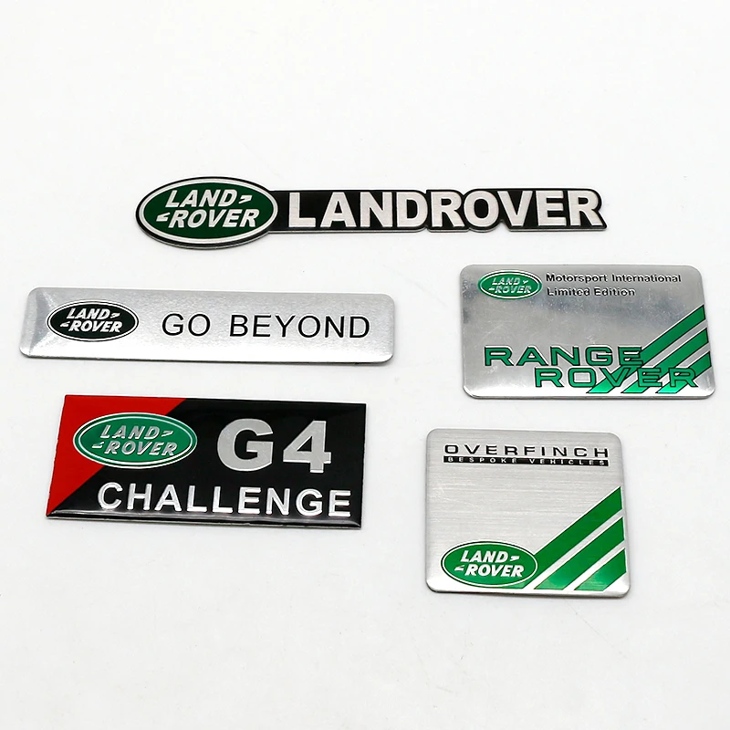 Autocollant 3D en alliage d'aluminium pour emblème de voiture, autocollant pour Land Rover Range Rover Discovery 2 3 4 Freelander SV SVR Velar Styling