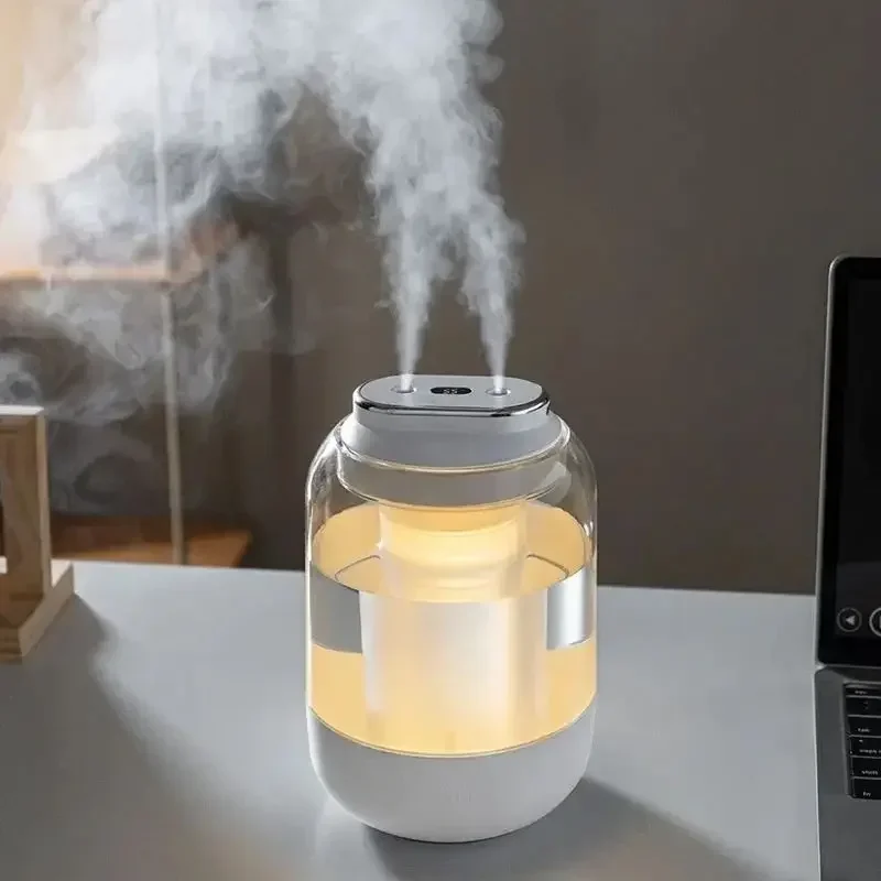 Double Nozzle Air Humidifier USB Aroma Diffuser Essential Oil Purifier Aromatherapy Mist Maker Color Lights For Home Bedroom