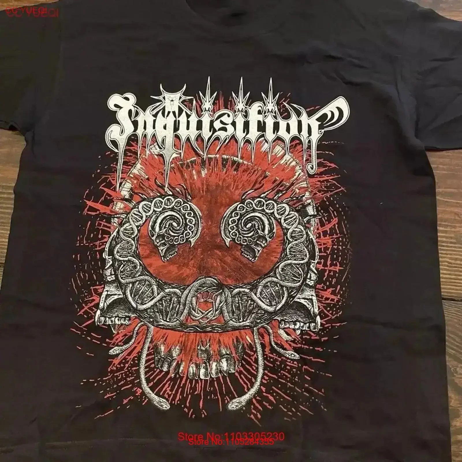 New Popular Inquisition Band Black T Shirt Cotton Full Size BL793 vintage Washed Versatile Stretched Soft homme fashion Casual