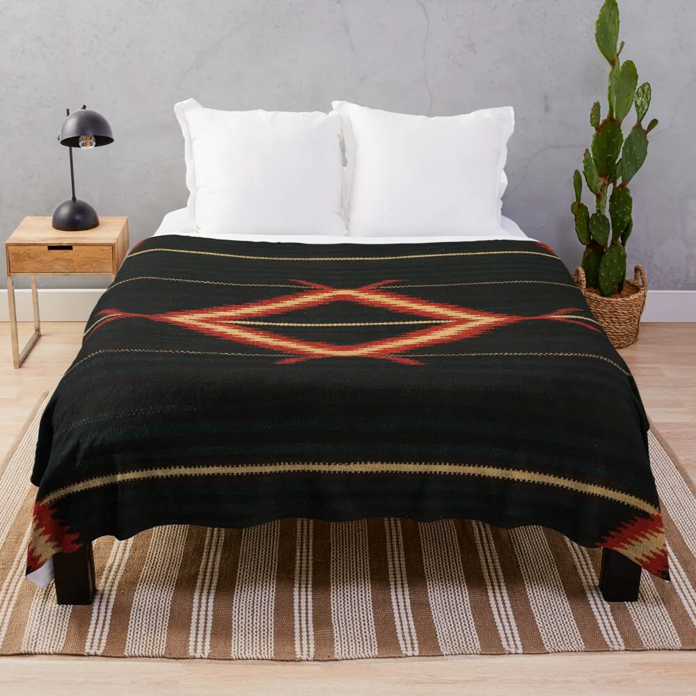 

Navajo Textile / Native American Weaving pattern 38 Throw Blanket Durable Warm Blanket for Daily Home Use